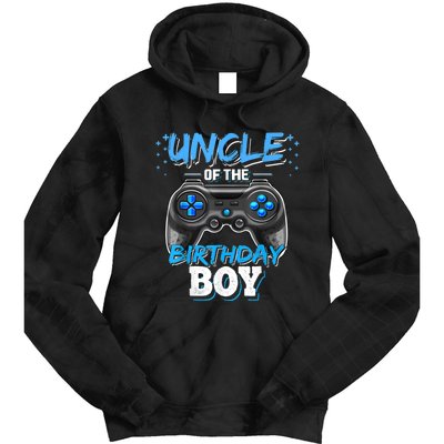 Uncle Of The Birthday Boy Matching Video Game Birthday Gift Tie Dye Hoodie