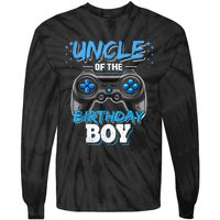 Uncle Of The Birthday Boy Matching Video Game Birthday Gift Tie-Dye Long Sleeve Shirt