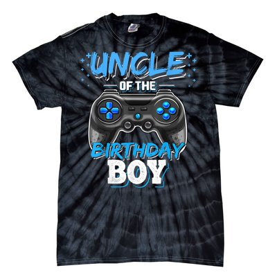 Uncle Of The Birthday Boy Matching Video Game Birthday Gift Tie-Dye T-Shirt