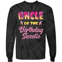 Uncle Of The Birthday Sweetie Ice Cream Birthday Tie-Dye Long Sleeve Shirt