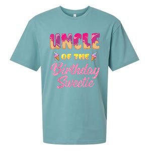 Uncle Of The Birthday Sweetie Ice Cream Birthday Sueded Cloud Jersey T-Shirt