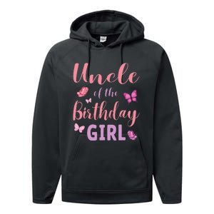 Uncle Of The Birthday Butterfly Party Performance Fleece Hoodie