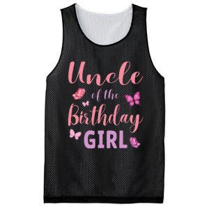 Uncle Of The Birthday Butterfly Party Mesh Reversible Basketball Jersey Tank