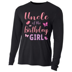 Uncle Of The Birthday Butterfly Party Cooling Performance Long Sleeve Crew