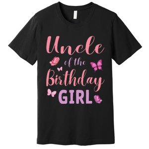 Uncle Of The Birthday Butterfly Party Premium T-Shirt