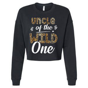 Uncle Of The Wild One Zoo Themed 1st Birthday Party Cropped Pullover Crew