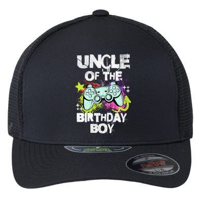 Uncle Of The Birthday Video Game Gamer Gift Flexfit Unipanel Trucker Cap