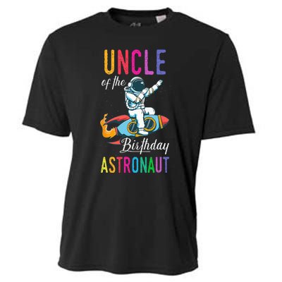 Uncle Of The Birthday Astronaut Space Bday Party Celebration Cooling Performance Crew T-Shirt