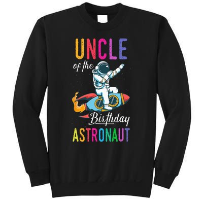 Uncle Of The Birthday Astronaut Space Bday Party Celebration Sweatshirt