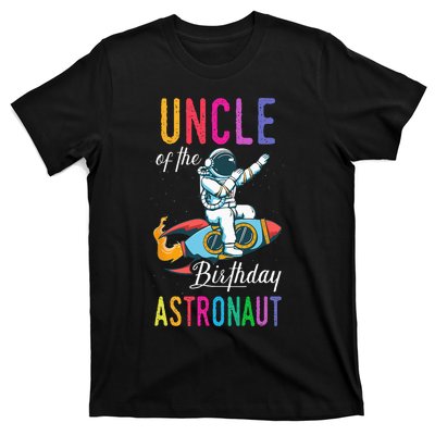 Uncle Of The Birthday Astronaut Space Bday Party Celebration T-Shirt