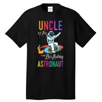 Uncle Of The Birthday Astronaut Space Bday Party Celebration Tall T-Shirt