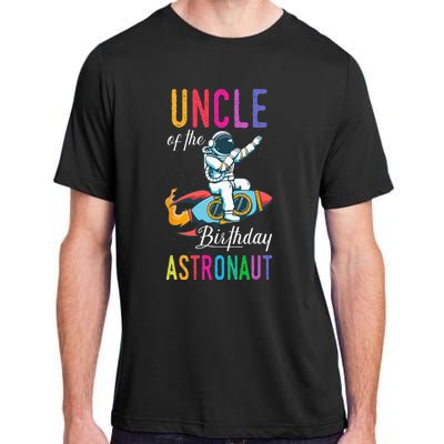 Uncle Of The Birthday Astronaut Space Bday Party Celebration Adult ChromaSoft Performance T-Shirt