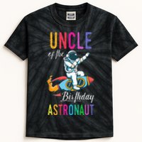 Uncle Of The Birthday Astronaut Space Bday Party Celebration Kids Tie-Dye T-Shirt