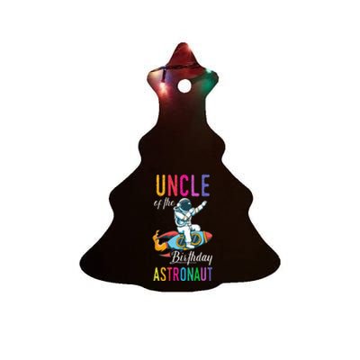 Uncle Of The Birthday Astronaut Space Bday Party Celebration Ceramic Tree Ornament