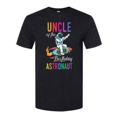 Uncle Of The Birthday Astronaut Space Bday Party Celebration Softstyle CVC T-Shirt