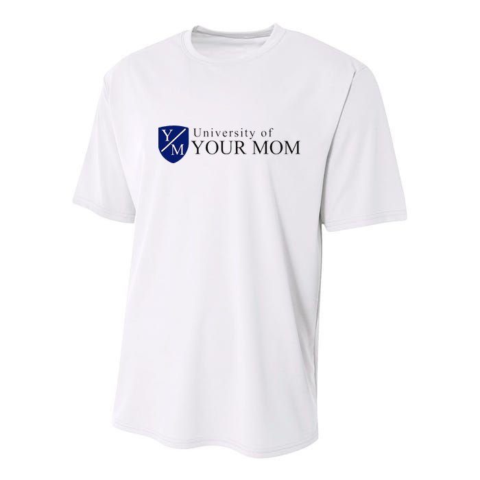 University Of Your Mom Youth Performance Sprint T-Shirt