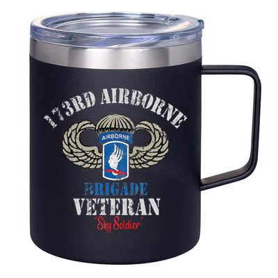 Us Paratrooper 173rd Airborne Brigade Veteran Sky Soldier 12oz Stainless Steel Coffee Mug