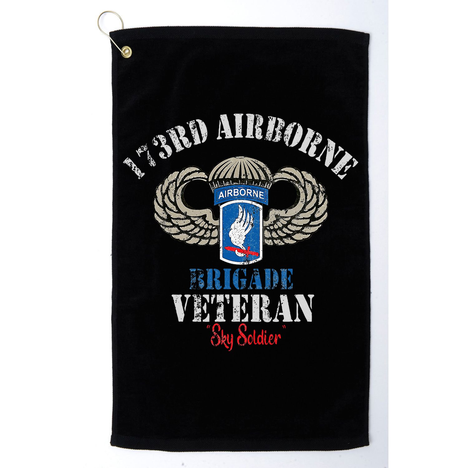 Us Paratrooper 173rd Airborne Brigade Veteran Sky Soldier Golf Towel