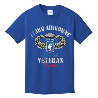 Us Paratrooper 173rd Airborne Brigade Veteran Sky Soldier Kids T-Shirt
