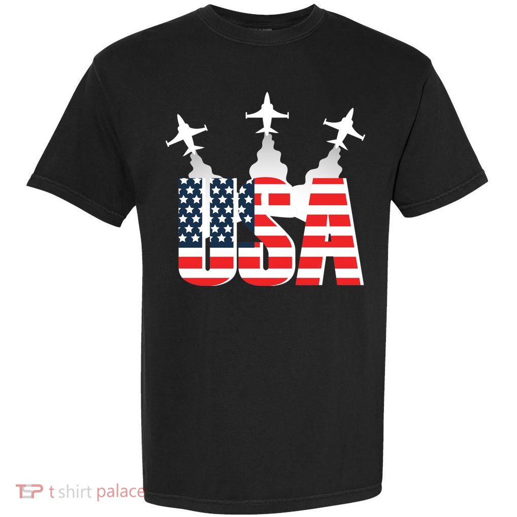 USA Pilot 4th Of July Patriotic Garment-Dyed Heavyweight T-Shirt