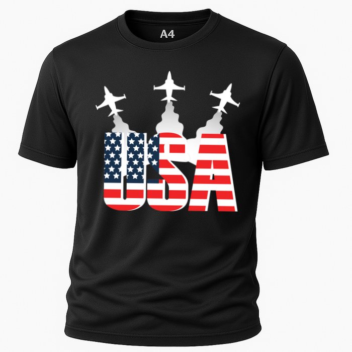 USA Pilot 4th Of July Patriotic Performance Shirt