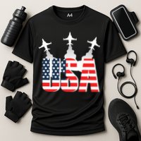 USA Pilot 4th Of July Patriotic Performance Shirt