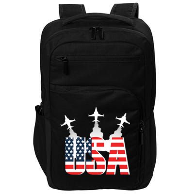 USA Pilot 4th Of July Patriotic Impact Tech Backpack