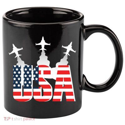 USA Pilot 4th Of July Patriotic 11oz C Handle Ceramic Mug