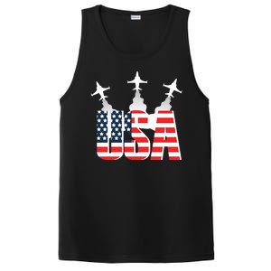 USA Pilot 4th Of July Patriotic PosiCharge Competitor Tank