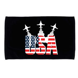 USA Pilot 4th Of July Patriotic Microfiber Hand Towel