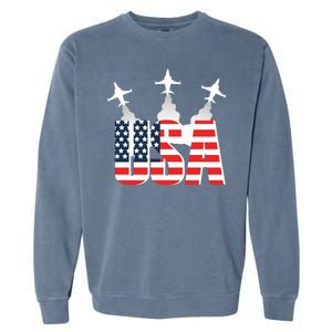 USA Pilot 4th Of July Patriotic Garment-Dyed Sweatshirt