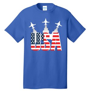 USA Pilot 4th Of July Patriotic Tall T-Shirt