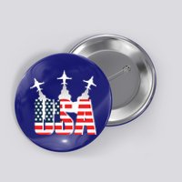 USA Pilot 4th Of July Patriotic Button