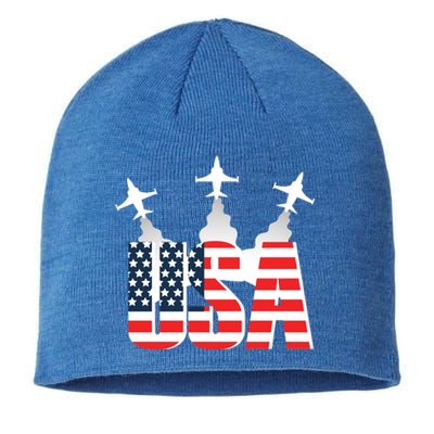 USA Pilot 4th Of July Patriotic Sustainable Beanie