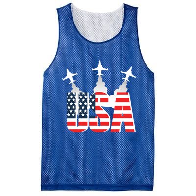 USA Pilot 4th Of July Patriotic Mesh Reversible Basketball Jersey Tank