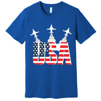 USA Pilot 4th Of July Patriotic Premium T-Shirt