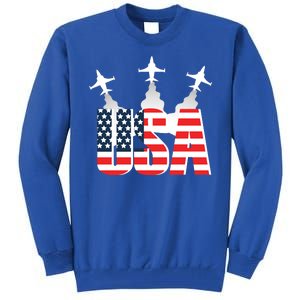 USA Pilot 4th Of July Patriotic Tall Sweatshirt