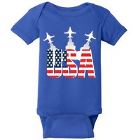USA Pilot 4th Of July Patriotic Baby Bodysuit