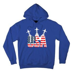 USA Pilot 4th Of July Patriotic Tall Hoodie