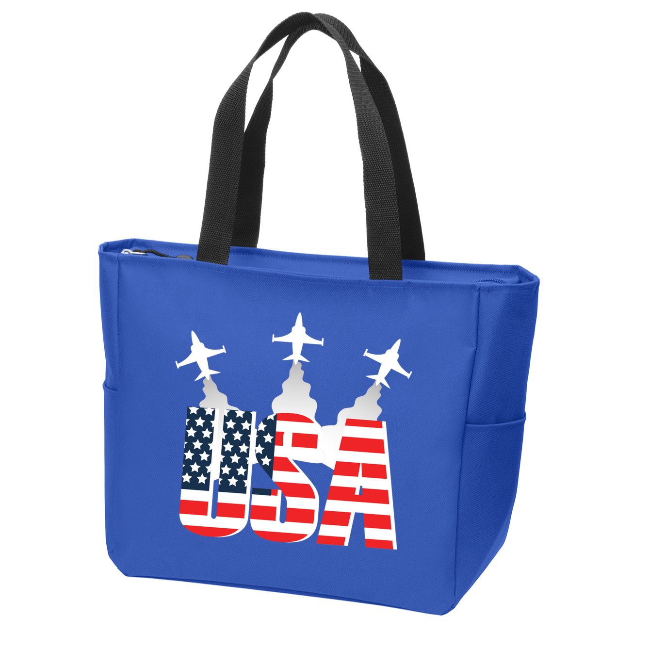 USA Pilot 4th Of July Patriotic Zip Tote Bag