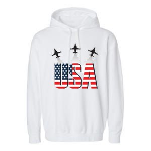 USA Pilot 4th Of July Patriotic Garment-Dyed Fleece Hoodie