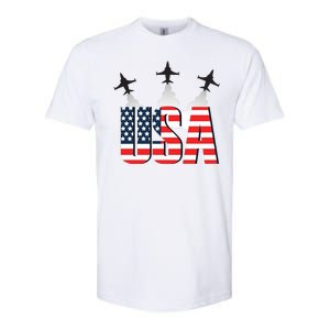 USA Pilot 4th Of July Patriotic Softstyle® CVC T-Shirt