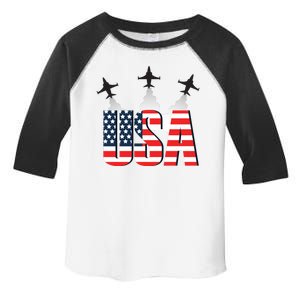 USA Pilot 4th Of July Patriotic Toddler Fine Jersey T-Shirt