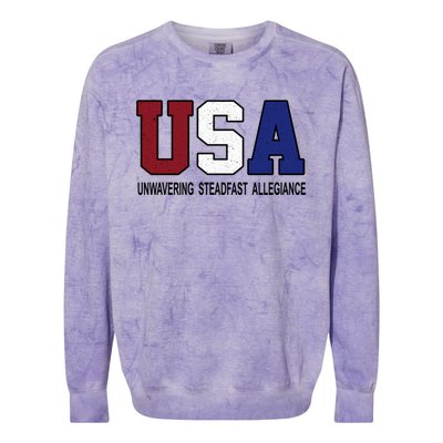 Usa Patriotic 4th Of July American Trump Conservative Funny Gift Colorblast Crewneck Sweatshirt