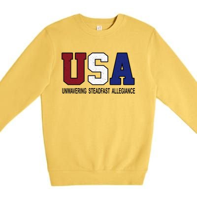 Usa Patriotic 4th Of July American Trump Conservative Funny Gift Premium Crewneck Sweatshirt