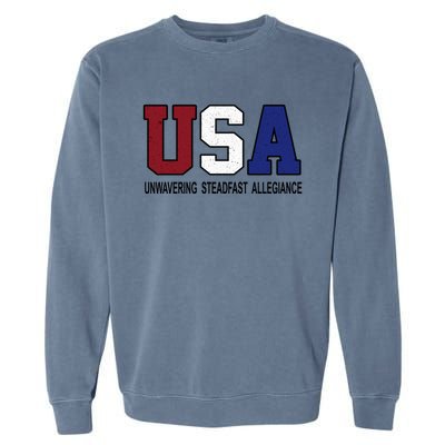 Usa Patriotic 4th Of July American Trump Conservative Funny Gift Garment-Dyed Sweatshirt