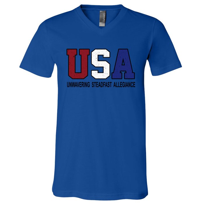 Usa Patriotic 4th Of July American Trump Conservative Funny Gift V-Neck T-Shirt