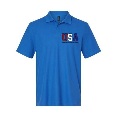 Usa Patriotic 4th Of July American Trump Conservative Funny Gift Softstyle Adult Sport Polo