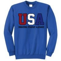 Usa Patriotic 4th Of July American Trump Conservative Funny Gift Tall Sweatshirt