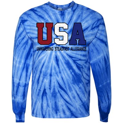 Usa Patriotic 4th Of July American Trump Conservative Funny Gift Tie-Dye Long Sleeve Shirt